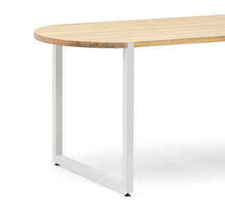 Pata Uley de Acero para Mesas Blanco Mate 80 x 73 cm