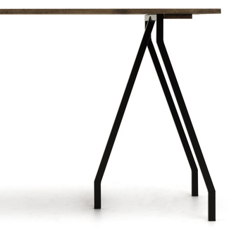 Pack de 2 Caballetes 3 Patas Industriales para Mesa NEGRO 60 x 72 cm 