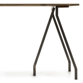 Conjunto Patas Caballete 3 Apoyos de Acero Crudo para Mesa 60 x 72 cm 