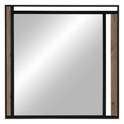 Espejo de Pared Natural Negro 2 x 70 x 70 cm 