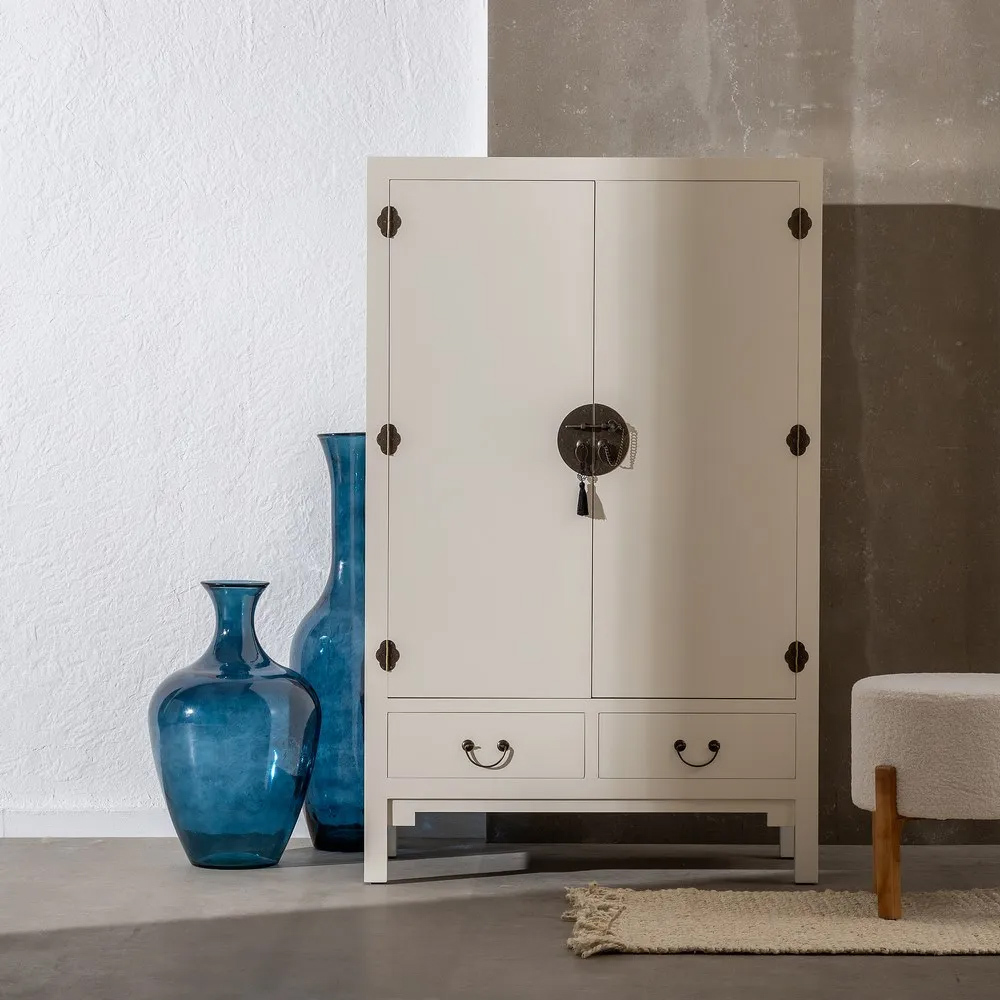 Armario Oriente de Madera 2 Puertas 45 x 100 x 160 cm 