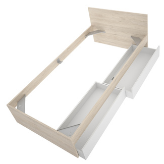 Conjunto Dormitorio Juvenil Top Pack 1 Blanco Natural 