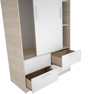 Conjunto Dormitorio Juvenil Top Pack 1 Blanco Natural 