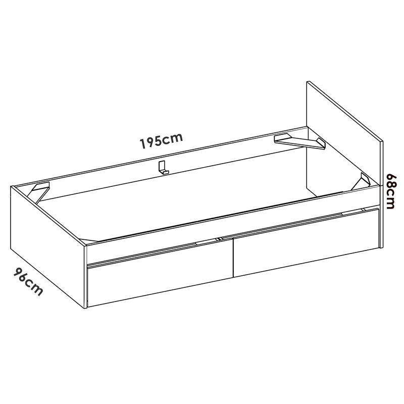 Conjunto Dormitorio Juvenil Top Pack 1 Blanco Natural 