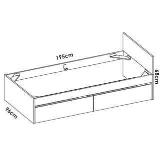 Conjunto Dormitorio Juvenil Top Pack 1 Blanco Natural 