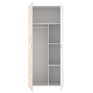 Conjunto Dormitorio Juvenil Top Pack 2 Natural Blanco