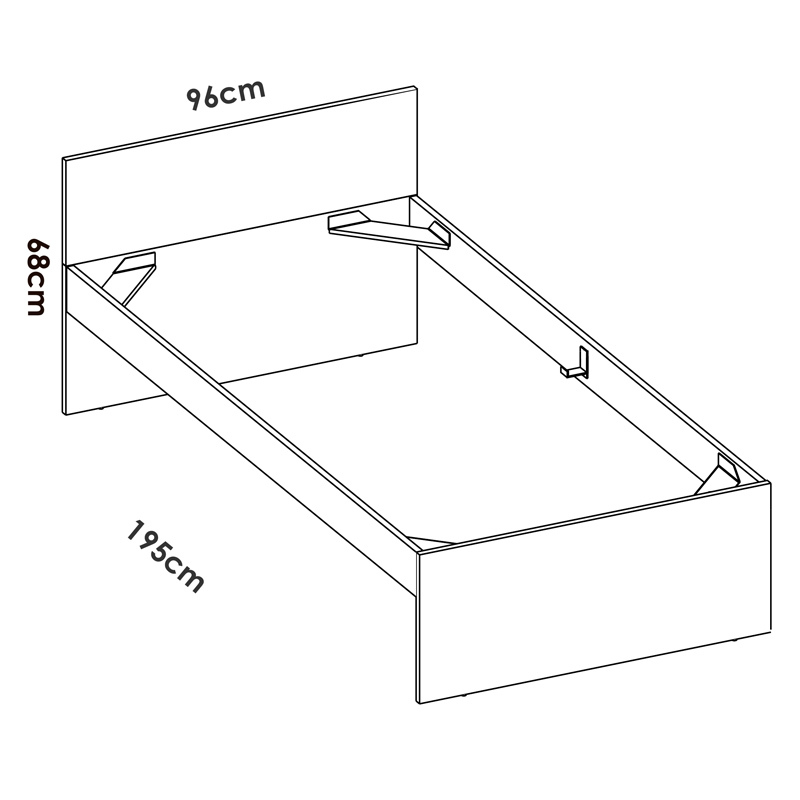 Conjunto Dormitorio Juvenil Top Pack 2 Natural Blanco