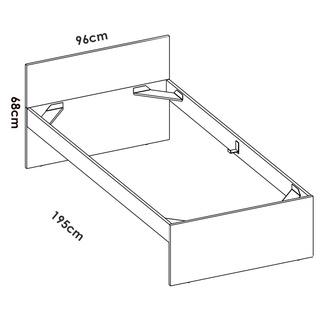 Conjunto Dormitorio Juvenil Top Pack 2 Natural Blanco