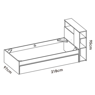 Conjunto Dormitorio Juvenil Ten Pack 7 Blanco Natural 