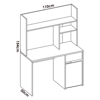 Conjunto Dormitorio Juvenil Ten Pack 7 Blanco Natural 