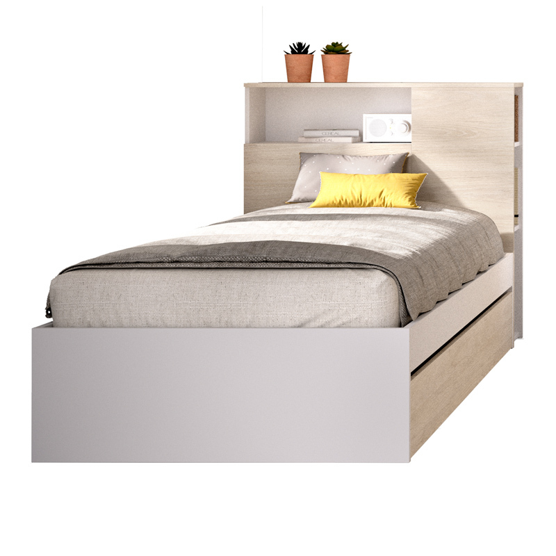 Cabecero con Aro Cama Tem con Arrastre Natural Blanco 