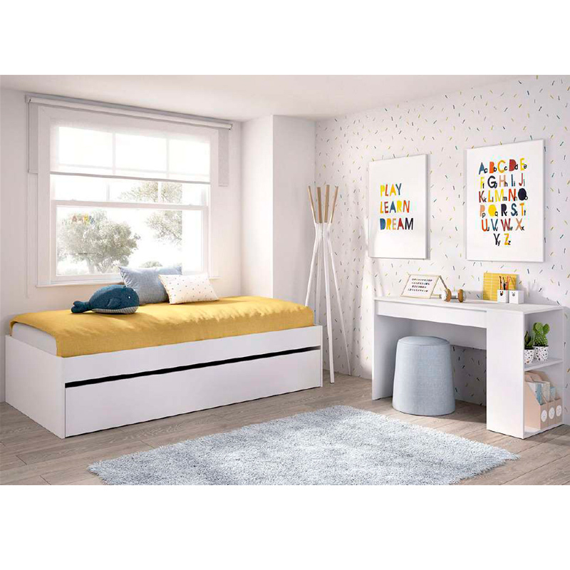 Conjunto Dormitorio Juvenil Lago Pack 8 Blanco