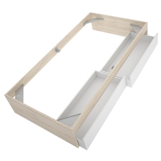 Conjunto Dormitorio Juvenil Lago Pack 9 Natural Blanco 