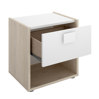 Conjunto Dormitorio Juvenil Lago Pack 9 Natural Blanco 