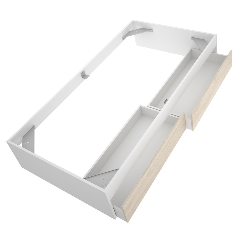 Conjunto Dormitorio Juvenil Lago Pack 9 Blanco Natural 