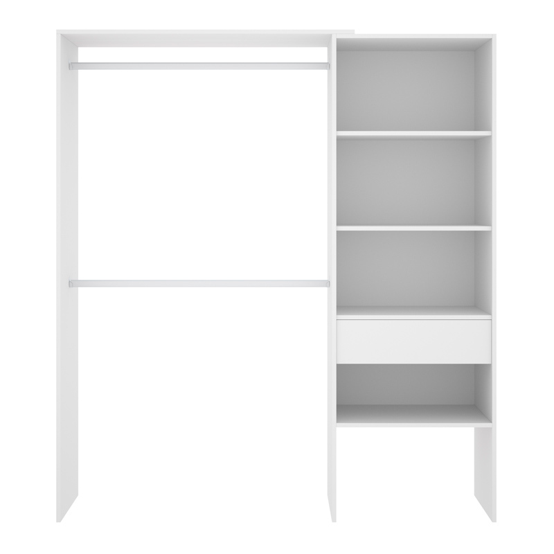 Conjunto Dormitorio Juvenil Lago Pack 9 Blanco Natural 