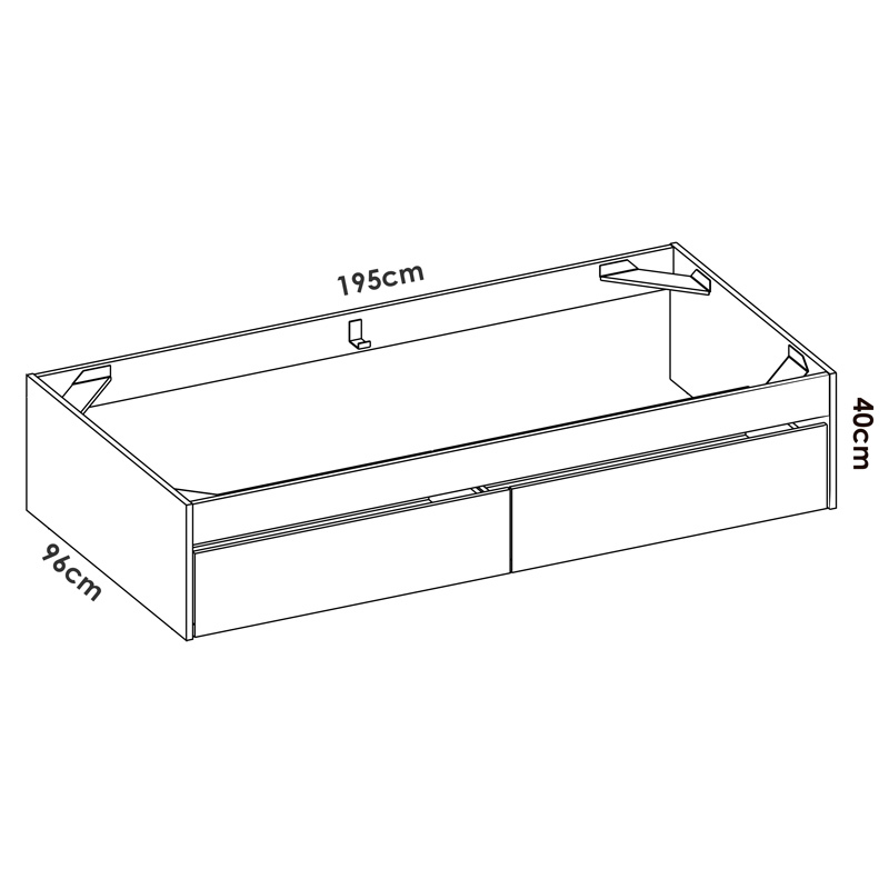 Cama Juvenil Lago con 2 Cajones