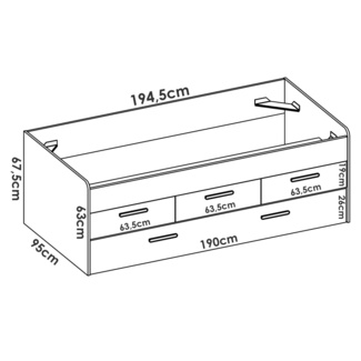 Conjunto Dormitorio Juvenil Leka Pack Blanco Alistonado