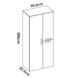 Conjunto Dormitorio Juvenil Leka Pack Blanco Alistonado