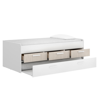 Cama Compacta Juvenil Leka Blanco Alistonado