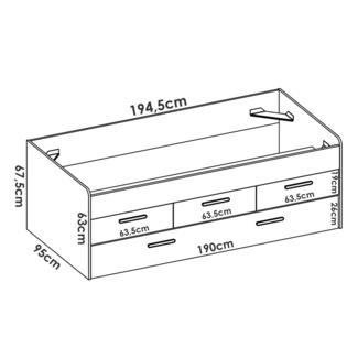 Cama Compacta Juvenil Leka Blanco Alistonado