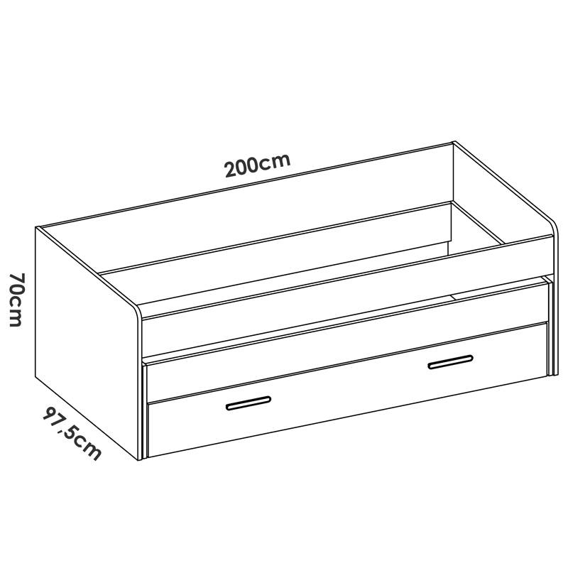 Conjunto Dormitorio Juvenil Pema Pack Blanco Alistonado