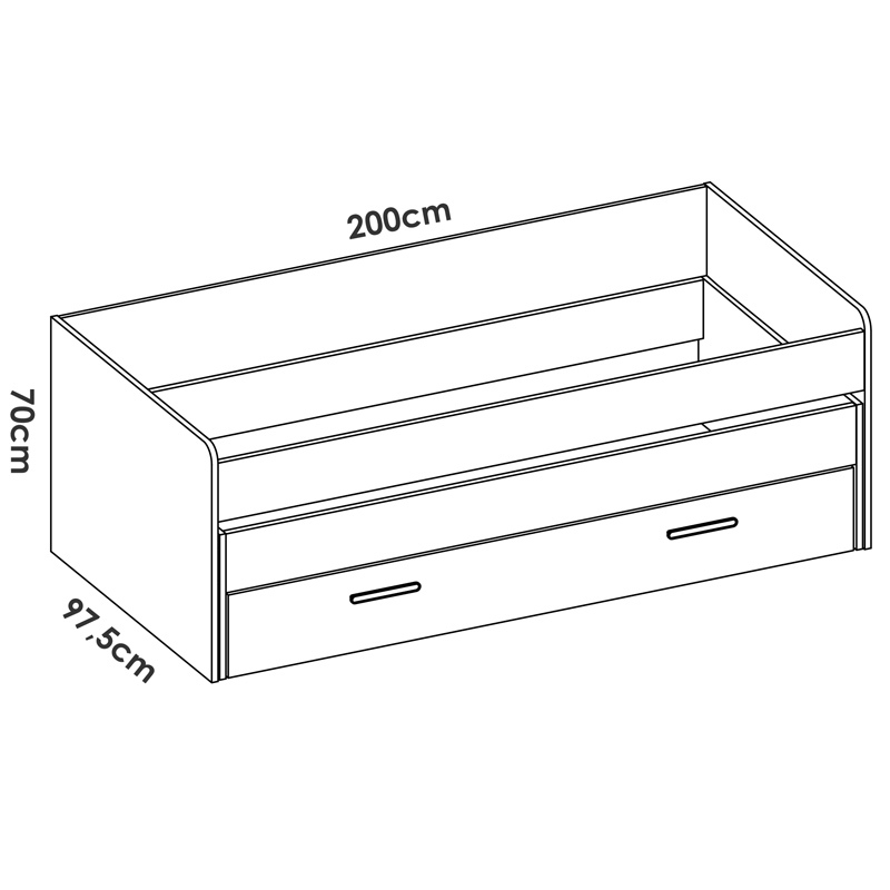 Cama Compacta Juvenil Pema Blanco Alistonado 