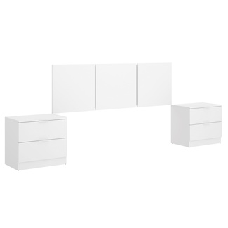 Cabecero 3 Plafones Havana Blanco con 2 Mesitas 