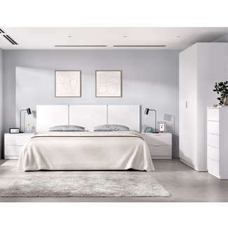 Conjunto Dormitorio Matrimonio Havana 4 Blanco
