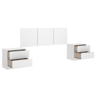 Conjunto Dormitorio Matrimonio Havana 4 Blanco