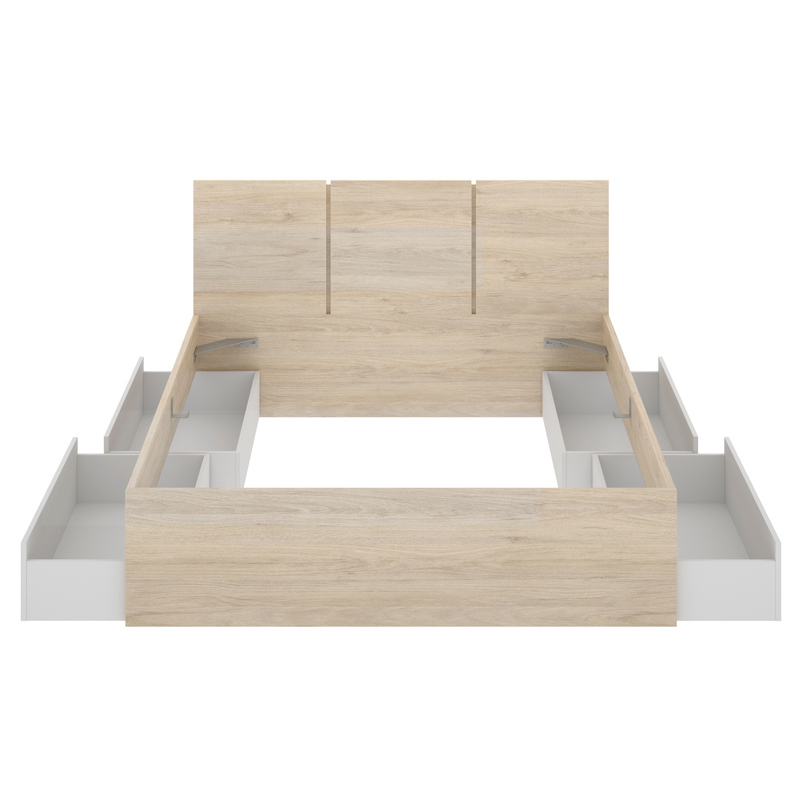 Conjunto Dormitorio Matrimonio Havana 6 Natural Blanco 