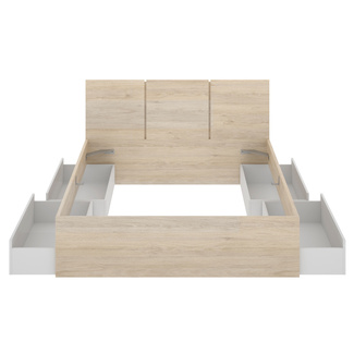 Conjunto Dormitorio Matrimonio Havana 6 Natural Blanco 
