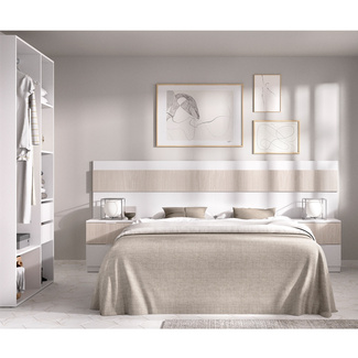 Conjunto Dormitorio Matrimonio Bianca Pack 1 Blanco Alistonado