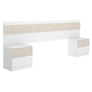 Conjunto Dormitorio Matrimonio Bianca Pack 1 Blanco Alistonado
