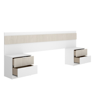 Conjunto Dormitorio Matrimonio Bianca Pack 1 Blanco Alistonado