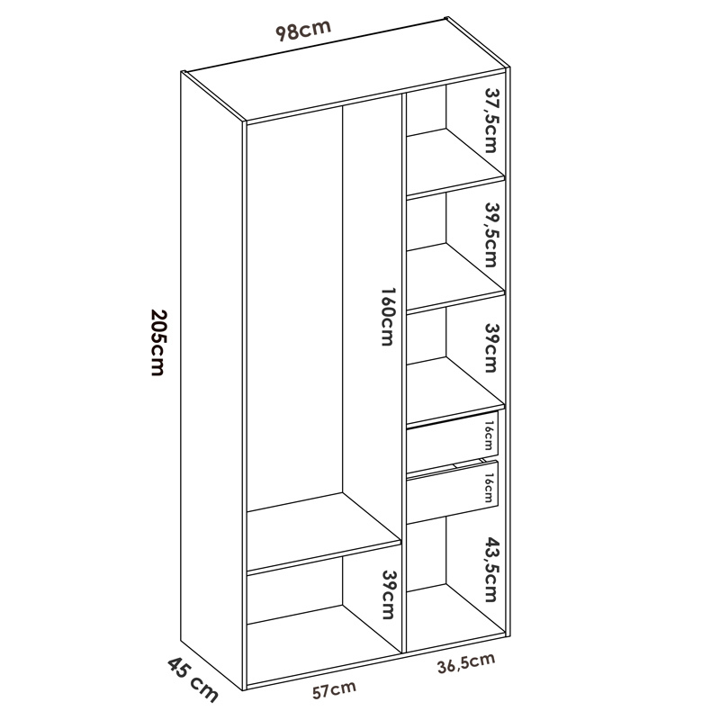 Conjunto Dormitorio Matrimonio Bianca Pack 1 Blanco Alistonado