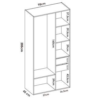Conjunto Dormitorio Matrimonio Bianca Pack 1 Blanco Alistonado