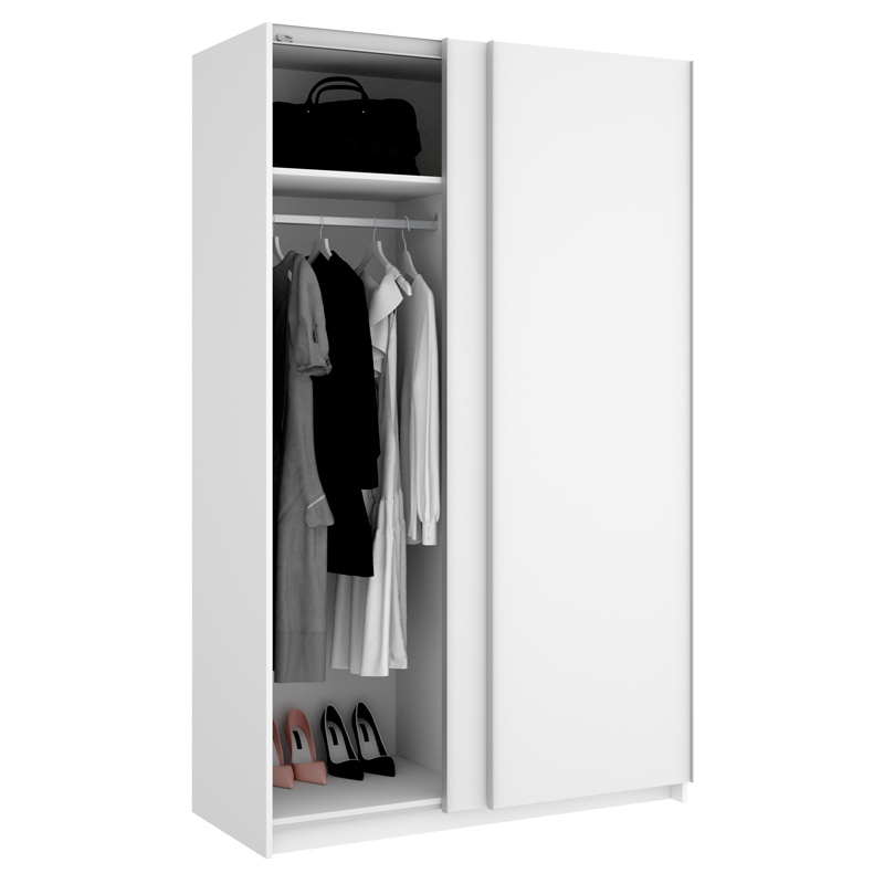 Conjunto Dormitorio Matrimonio Niza Pack 1 Natural Blanco