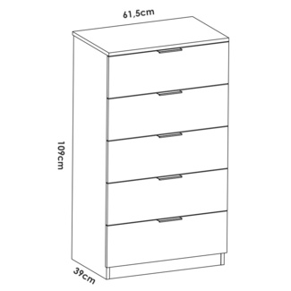 Conjunto Dormitorio Matrimonio Niza Pack 2 Natural Blanco