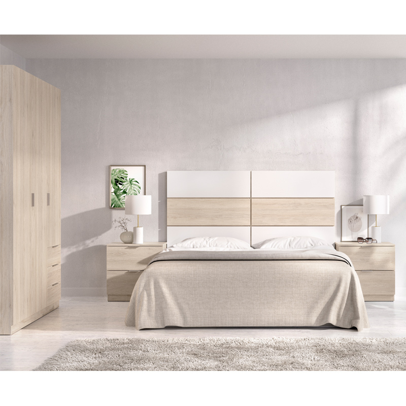 Conjunto Dormitorio Matrimonio Astra Pack 1 Blanco Natural 