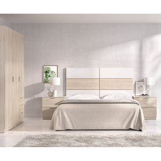 Conjunto Dormitorio Matrimonio Astra Pack 1 Blanco Natural 
