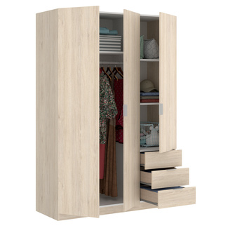 Conjunto Dormitorio Matrimonio Astra Pack 1 Blanco Natural 
