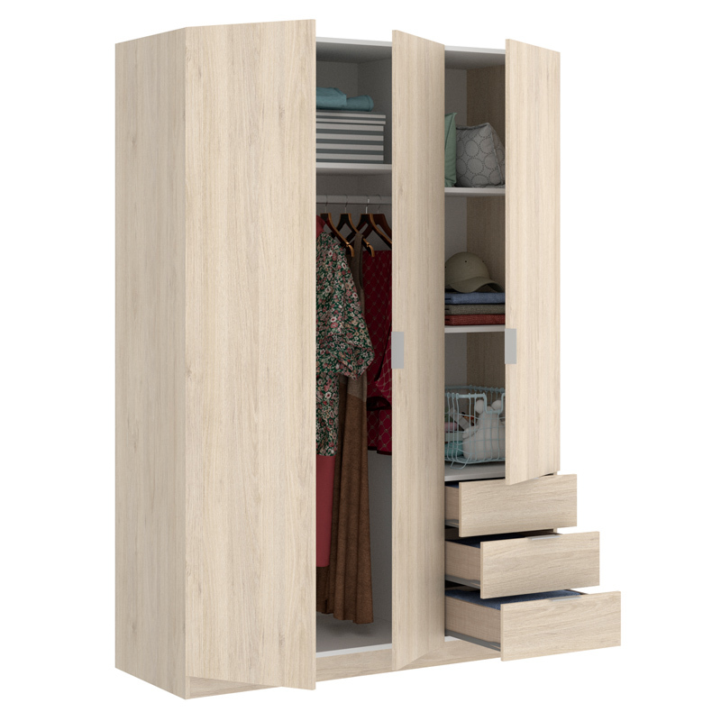 Conjunto Dormitorio Matrimonio Astra Pack 2 Blanco Natural  