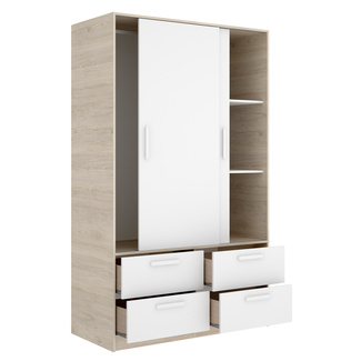 Conjunto Dormitorio Matrimonio Lusa Pack 1 Alistonado Blanco