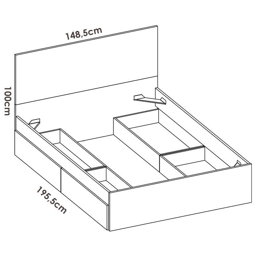 Conjunto Dormitorio Matrimonio Lago Pack 1 Blanco 