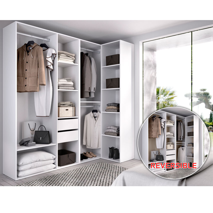 Armario Vestidor Suit Rinconero 2 Cajones