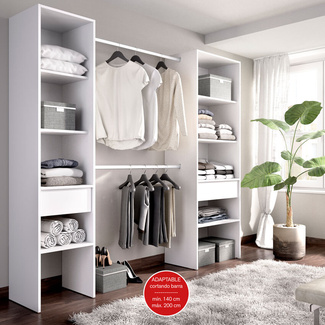 Armario Vestidor Suit 2 Columnas y 2 Cajones