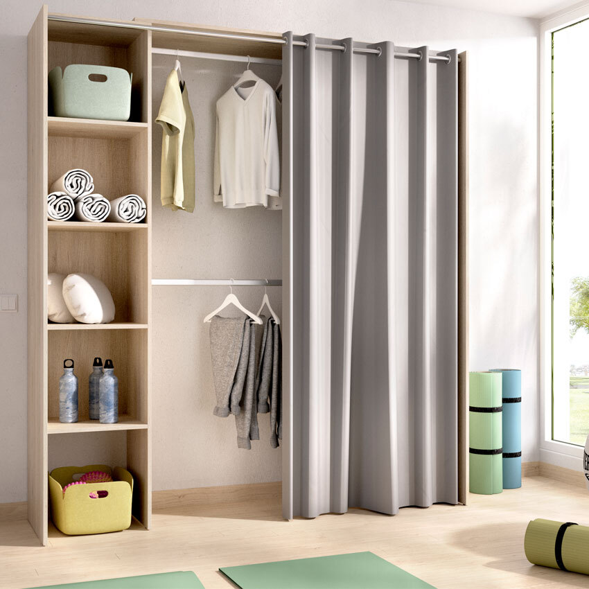 Kit Vestidor Suit con Cortina 