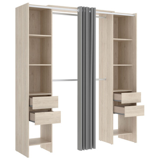 Kit Vestidor Suit 4 Cajones y Cortina 