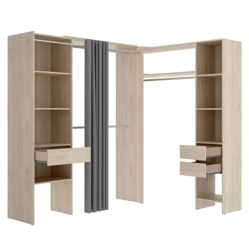 Armario Vestidor Suit Rinconero 2 Columnas 3 Cajones 